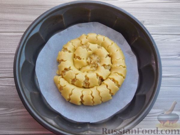 Песочный яблочный пирог "Аммонит"